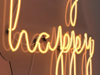 My Happy Place - Neon Sign 3D model