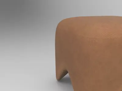 Kunes Pouf Low-poly 3D model