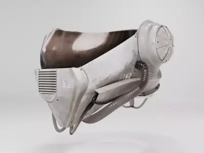 Cyberpunk mask Low-poly 3D model