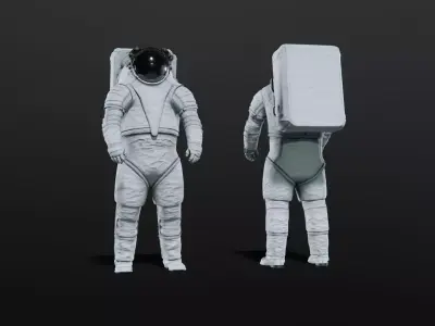 Axiom AxEMU Spacesuit White 3D model