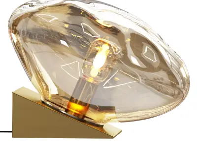 Kleine Tischlampe Amora aus Glas 3D model