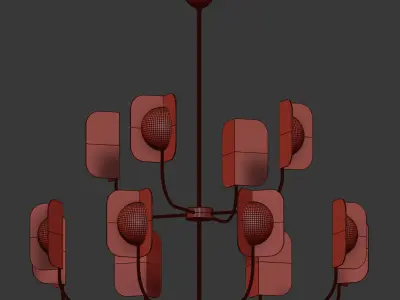 mmlampadari Leaf Chandelier 3D model