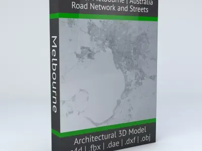 Greater Melbourne Road Network and Streets 3D model