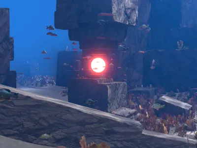 Realistic Underwater Scene  3D model