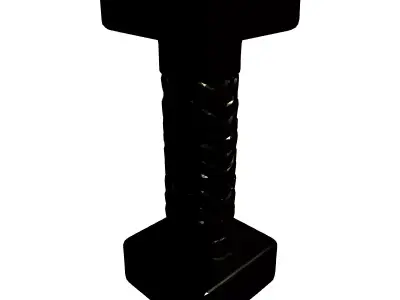 Golden Ornate Pillar Architectural Element Low-poly 3D model