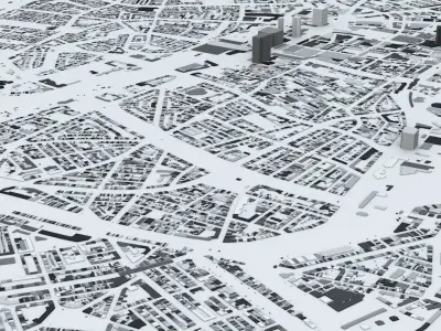 Rotterdam Streets and Buildings 3D model