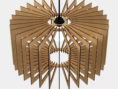 CEILING LIGHT LAMP 3D PRINT AND LASER CUT FILES MODEL 7 3D print model