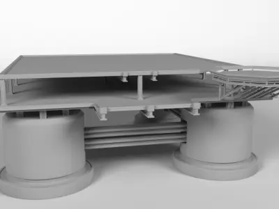 oil platform 3D print model