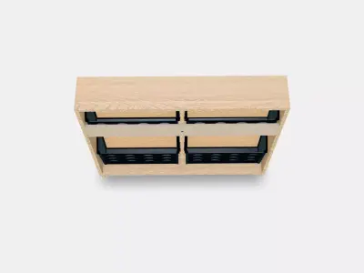 STALL Shoe cabinet with 4 compartments Low-poly 3D model