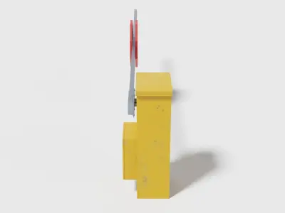 Security entrance barrier Low-poly 3D model