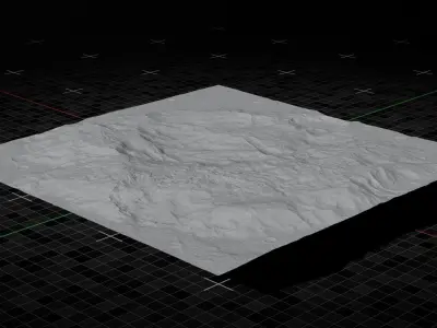 Moon Mountain 3 with 8K Textures 3D model