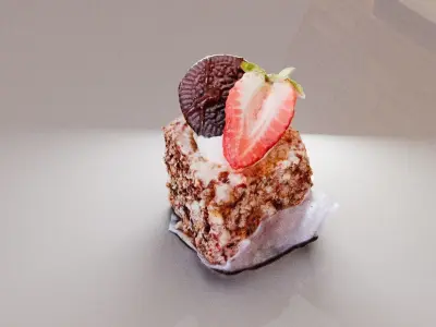 Strawberry Oreo Cupcakes 3D model