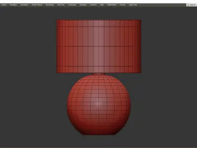 FOLK ABIGAIL BALL TABLE LAMP Low-poly 3D model