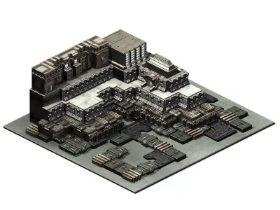 Future World - Residential Area 09 3D model