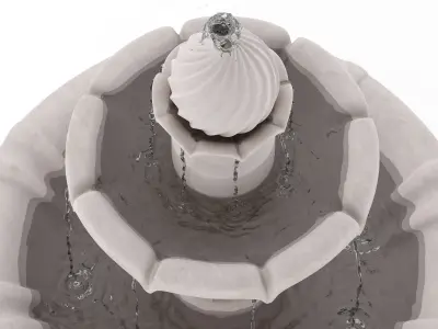 Fountain 02 PBR 3D model