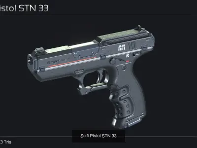 Scifi Pistol Collection 3D Model Pack