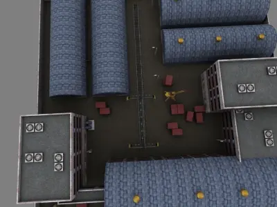 factory constructor  Low Poly Low-poly 3D model