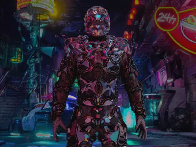 CYBERPUNK SOLDIER Military police 3D model