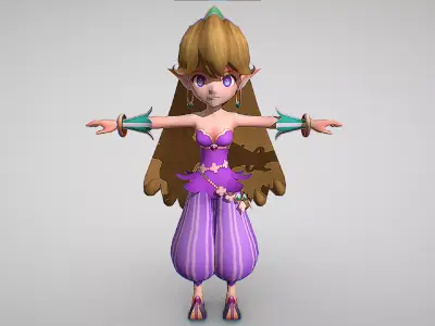 Primm - 2 Skins Included - Secret Of Mana - Cute Anime Girl Low-poly 3D model