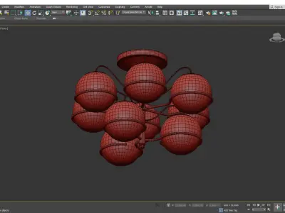 Pair  of Sarfatti chandelier Low-poly 3D model