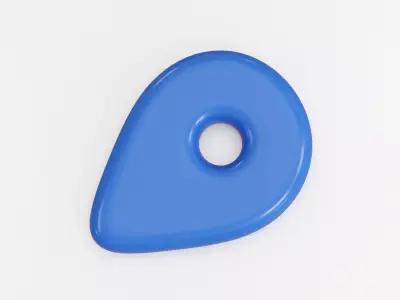 Location sign Low-poly 3D model