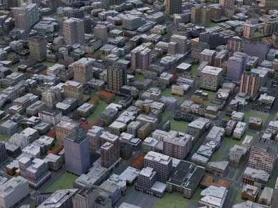 City 46 Low-poly 3D model