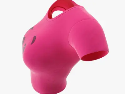 Stylized Womens Crop Top 3D model