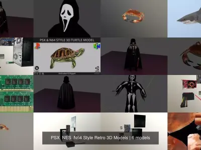 PSX  NES  N64 Style Retro 3D Models 3D Model Pack