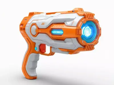 Sci-Fi Energy Blaster 3D Model Low-poly 3D model