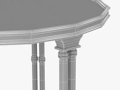 Double Bamboo Leg Side Table by Global Views 3D model