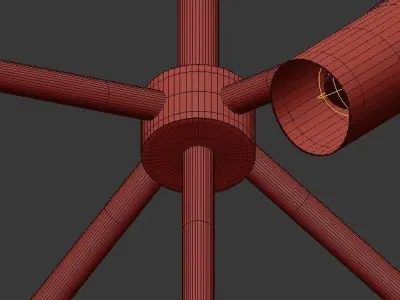 Tech Lighting Spur Grande Chandelier 3D model