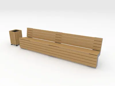Bench Park 58 3D model