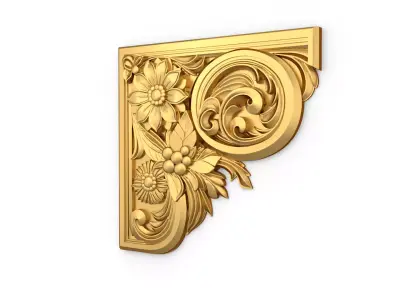 Classic carved corner decor ornament cnc 3d printing stl 04 3D print model purchase