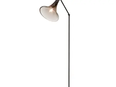 Elegant Trumpet-Shaped Floor Lamp 3D Model 3D model