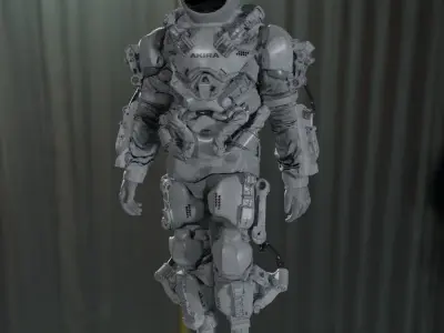 Space suit - Astro ranger Low-poly 3D model