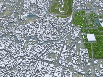 Gwalior Madhya Pradesh India 25km Low-poly 3D model