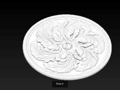 Lot of 10 Rosette 3D Model Pack