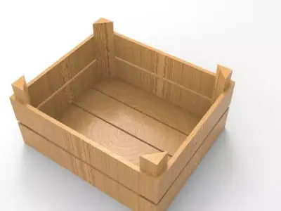 Wooden crate 3D model
