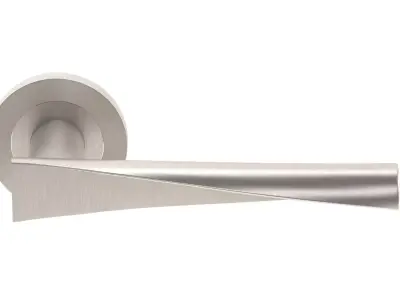 Eurospec Brema Satin Stainless Steel Door Handle Low-poly 3D model