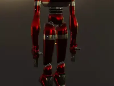 low poly robot for game Low-poly 3D model