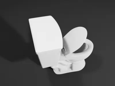 bathroom toilet Low-poly 3D model