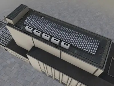 Prague Vitkov Memorial Low-poly 3D model