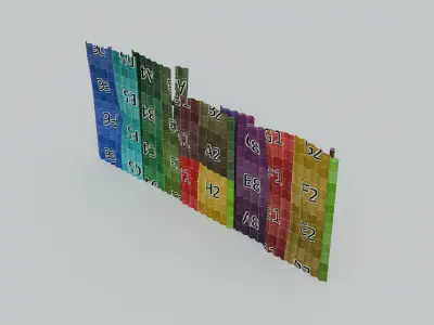 Metal Fence with 4K Textures Low-poly 3D model