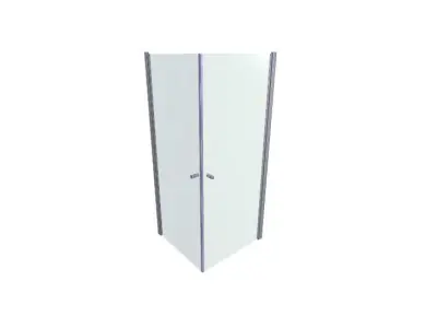 Shower cabin glass doors New style design Low-poly 3D model