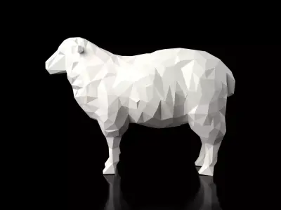 Sheep Low Poligonal Low-poly 3D model