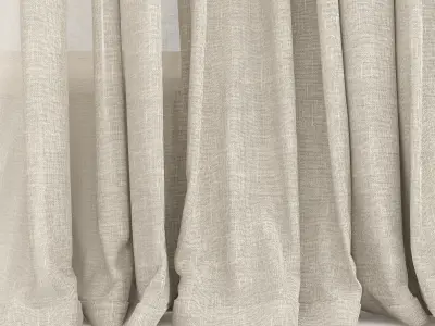 Curtains 49 Linen 3D model