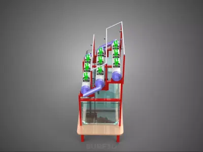 PLANT CULTIVATION HYDROPONIC WATER CYCLE TANK PUMP NOZZLE SPRAY 3D model