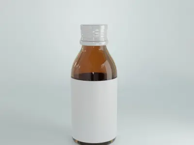 Medical Syrup Bottle Low-poly 3D model