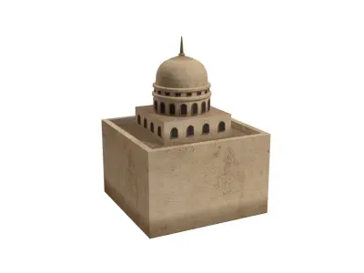 Middle Eastern Style Building - PBR Low Poly Low-poly 3D model