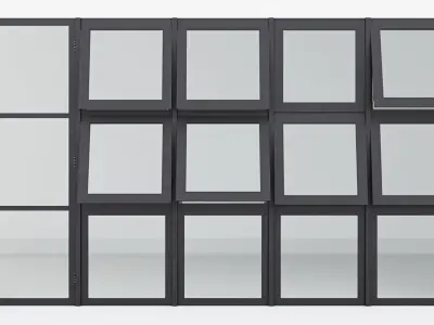 Aluminium door 15 3D model